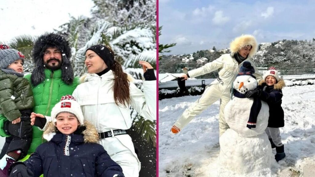 Burak Özçivit’ten dikkat çeken kar kombini!